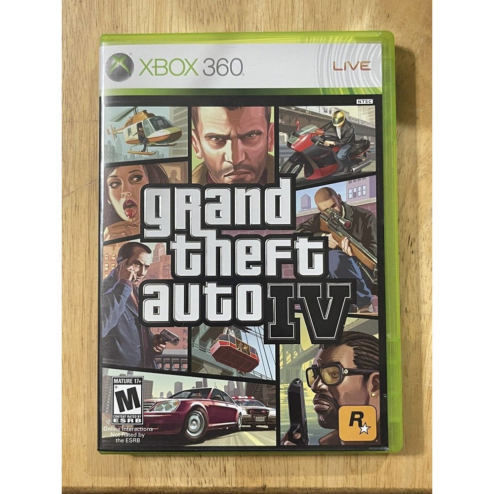 Grand Theft Auto IV (Microsoft Xbox 360, 2008) Complete w/ Manual